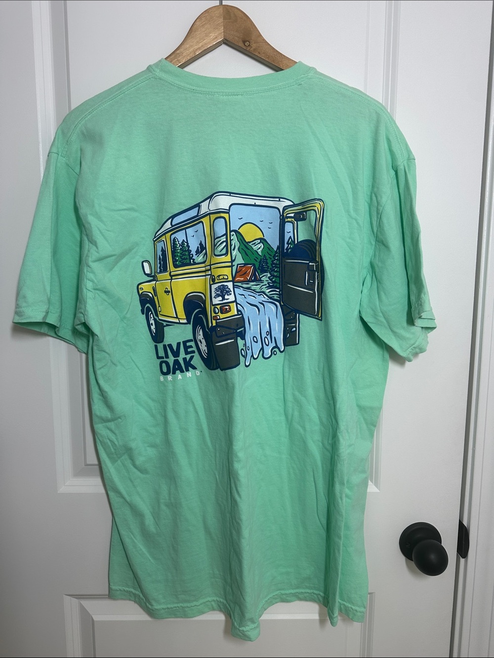 Live Oak Brand Men’s Camping Theme Tshirt Green XL